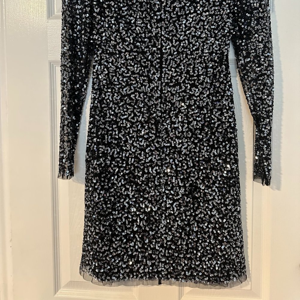 Solid Sequin, Bodycon, Cocktail Dress - image 2